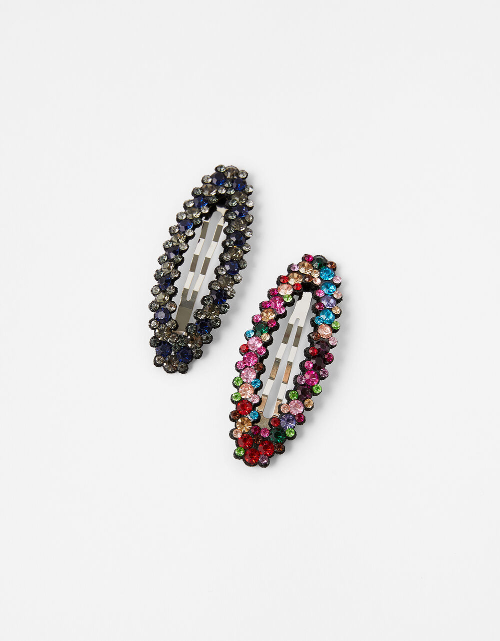 Black and Rainbow Gem Hair Clips Hair clips Accessorize Global