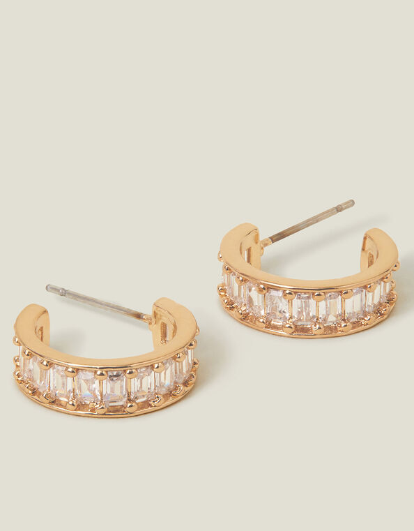 Crystal Embedded Hoops, , large