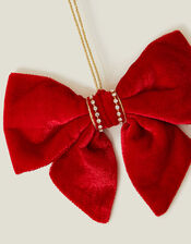 Velvet Bow Christmas Tree Decoration, , large