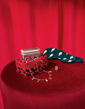 Embroidered Leopard Jewellery Box, , large