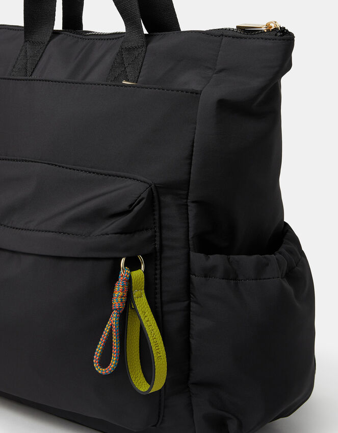 Nylon Top Handle Backpack, Black (BLACK), large