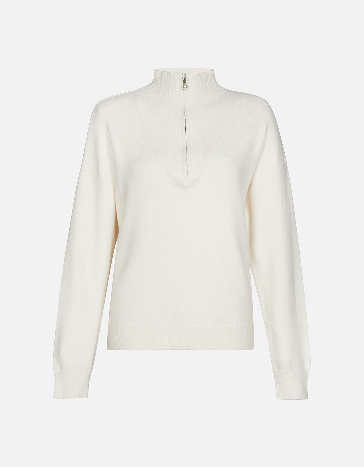 Quarter Pearl Zip Jumper Cream | Hoodies | Accessorize Global