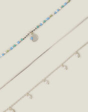 3-Pack Mix Bead Anklets, , large