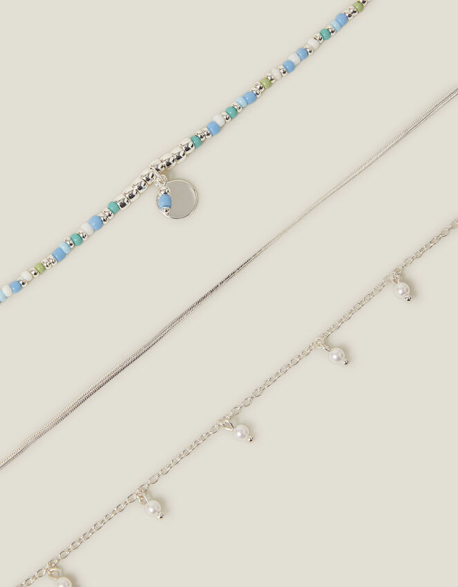 3-Pack Mix Bead Anklets, , large