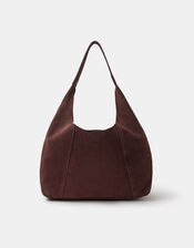 Slouchy Suede Shoulder Bag, , large