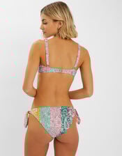 Paisley Print Tie Bikini Top, Multi (BRIGHTS MULTI), large