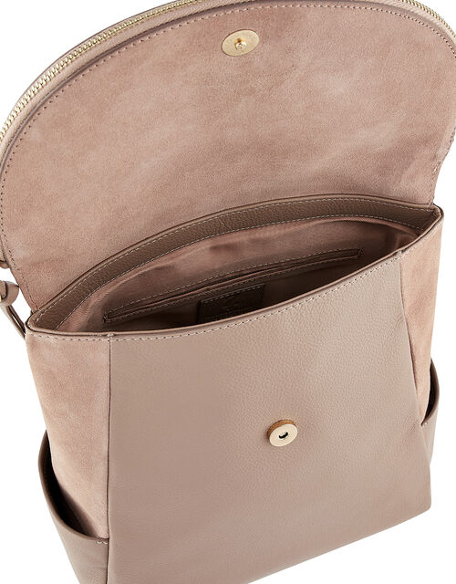 Isabel Leather Zip Flap Backpack Leather bags Accessorize Global