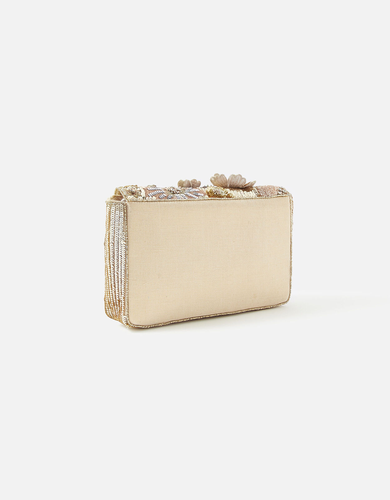 Gold clutch shop bag accessorize