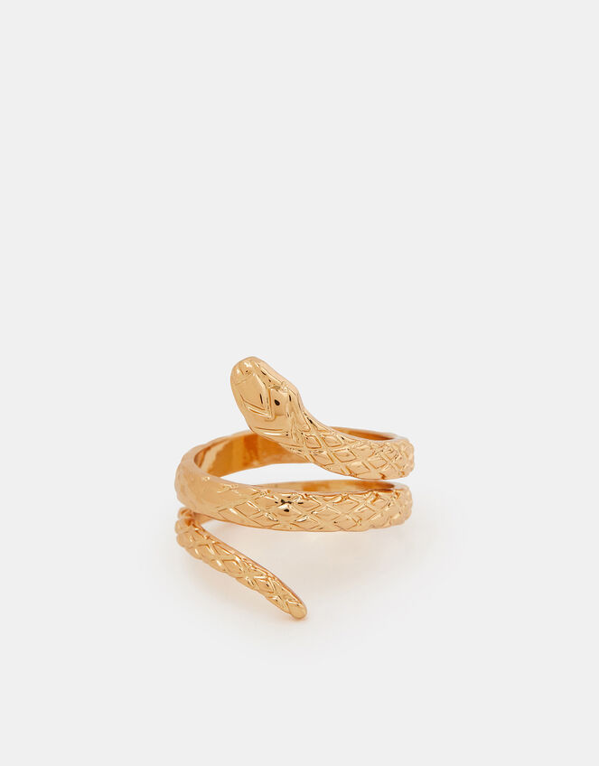 Snake Wrap Ring Gold, Gold (GOLD), large