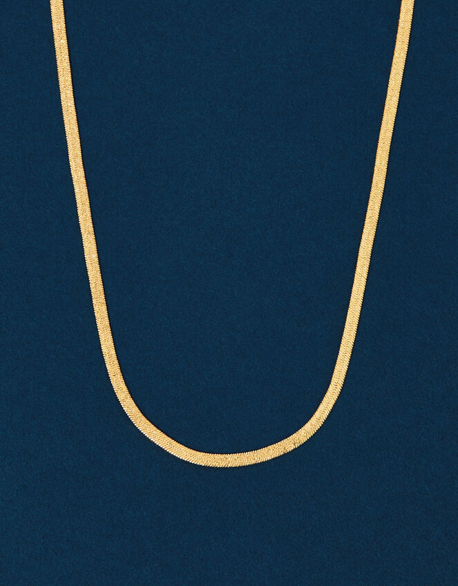 14ct Gold-Plated Omega Chain Necklace, , large