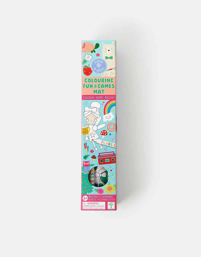 Floss & Rock Rainbow Fairy Colouring Fun & Games Mat, , large