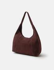 Slouchy Suede Shoulder Bag, , large