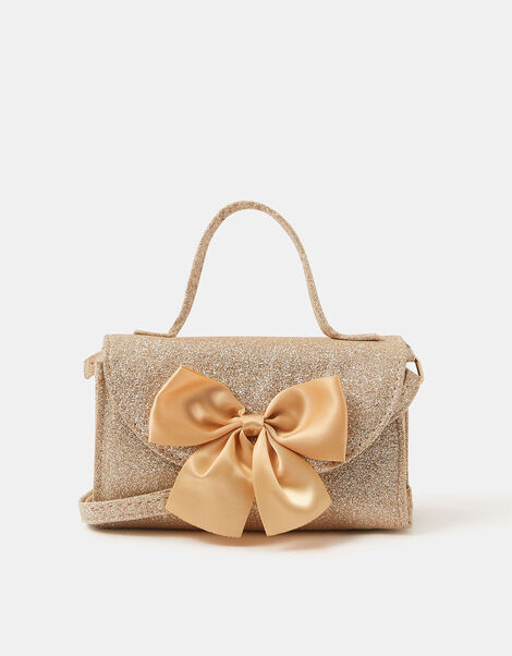 Girls Sparkle Bow Handbag, , large