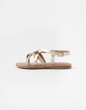 Plaited Leather Sandals, Multi (BRIGHTS-MULTI), large