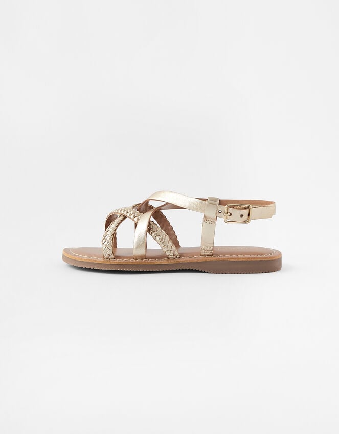 Plaited Leather Sandals, Multi (BRIGHTS-MULTI), large