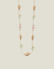 Long Mix Bead Station Necklace, , large