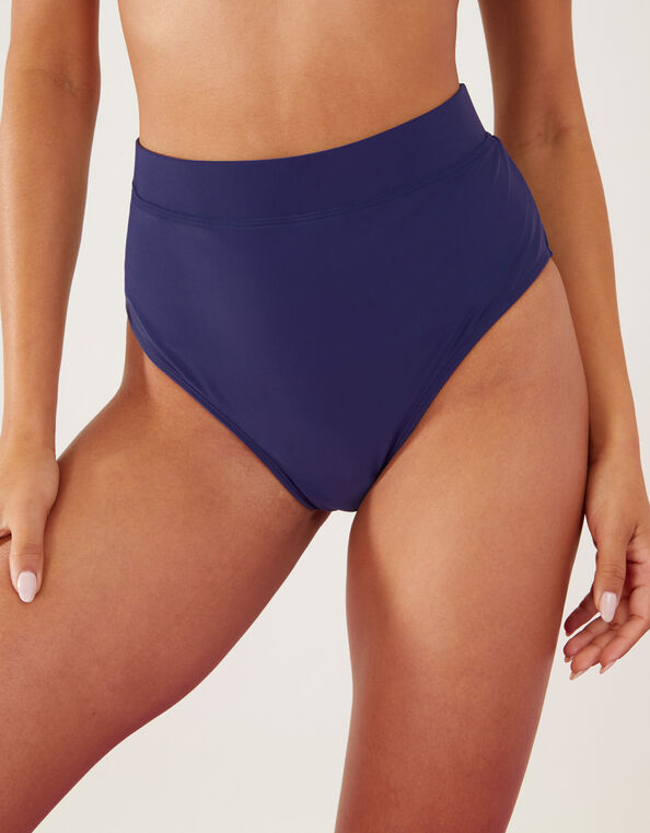 High Waist Bikini Briefs, Blue (NAVY), large