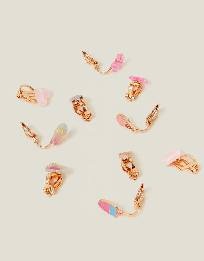 5-Pack Girls Ice Cream Clip-On Earrings, , large