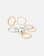 Berry Blush Curved Edge Ring Set, Metalic (METALLICS), large