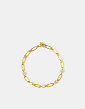 14ct Gold-Plated Paperclip Chain Bracelet, , large