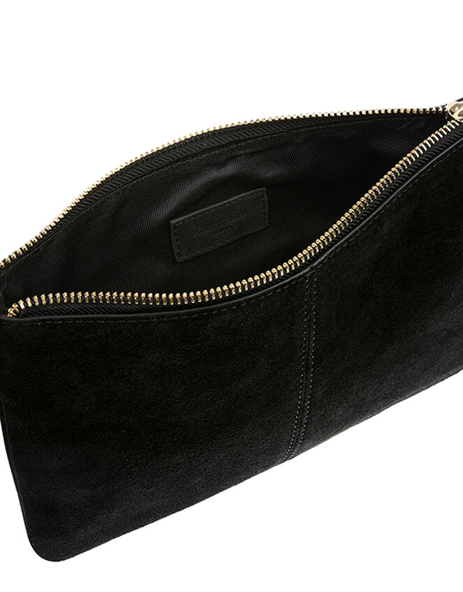 Leather and Suede Cross-Body Bag, , large