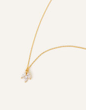 14ct Gold-Plated Sparkle Pendant Necklace, , large