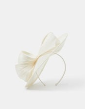 Bow Teardrop Fascinator, Ivory (IVORY), large