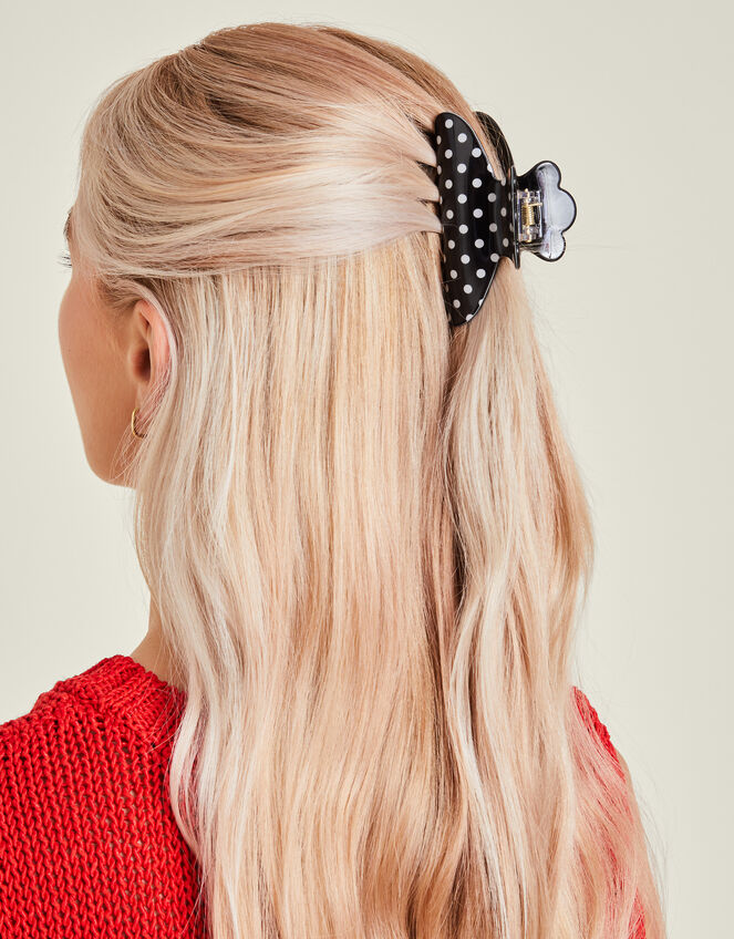 Polka Dot Scallop Claw Clip, , large