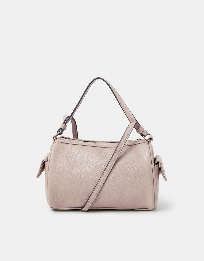 Faux Leather Crossbody Bag, Brown (MOCHA), large