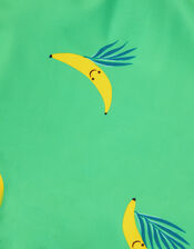 Girls Banana Print Swimsuit, Green (GREEN), large