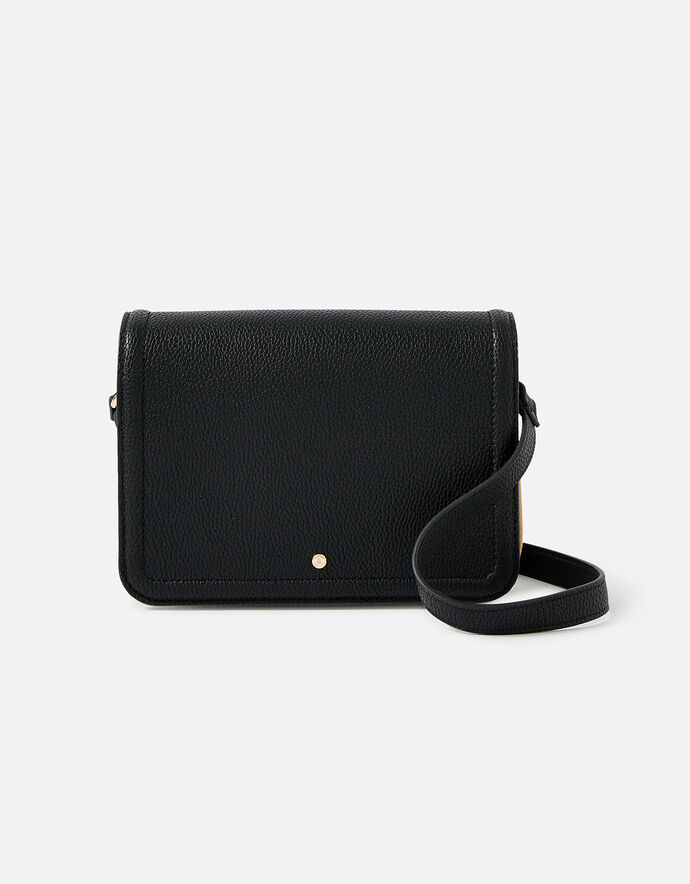 Triple Compartment CrossBody Bag Black Crossbody bags Accessorize UK