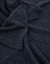 Lightweight Knitted Scarf, Grey (CHARCOAL), large