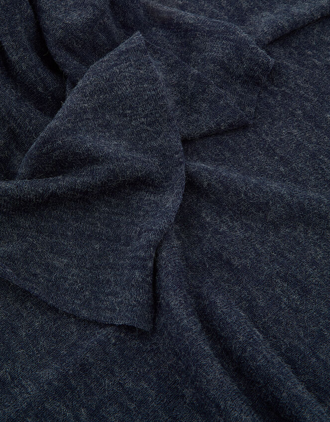 Lightweight Knitted Scarf, Grey (CHARCOAL), large