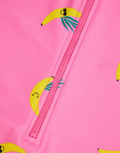 Girls Banana Sunsuit, Pink (PINK), large