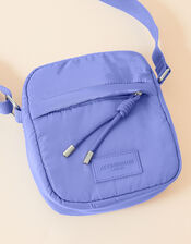 Messenger Bag in Recycled Polyester, Blue (BLUE), large