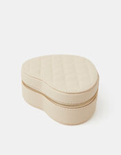 Quilted Heart Travel Jewellery Box, , large