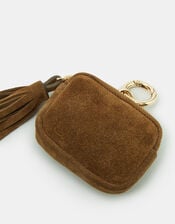 Tassel Suede Airpod Case Keyring, , large