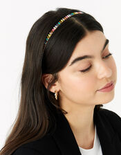 Rainbow Baguette Gem Headband , , large