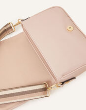 Webbing Strap Cross-Body Bag, Nude (NUDE), large