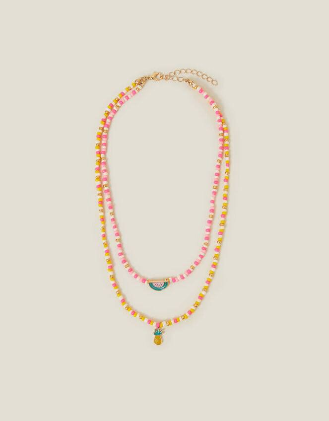 Girls Fruit Layered Necklace, , large