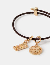 Adjustable Cord Bracelet , Brown (BROWN), large