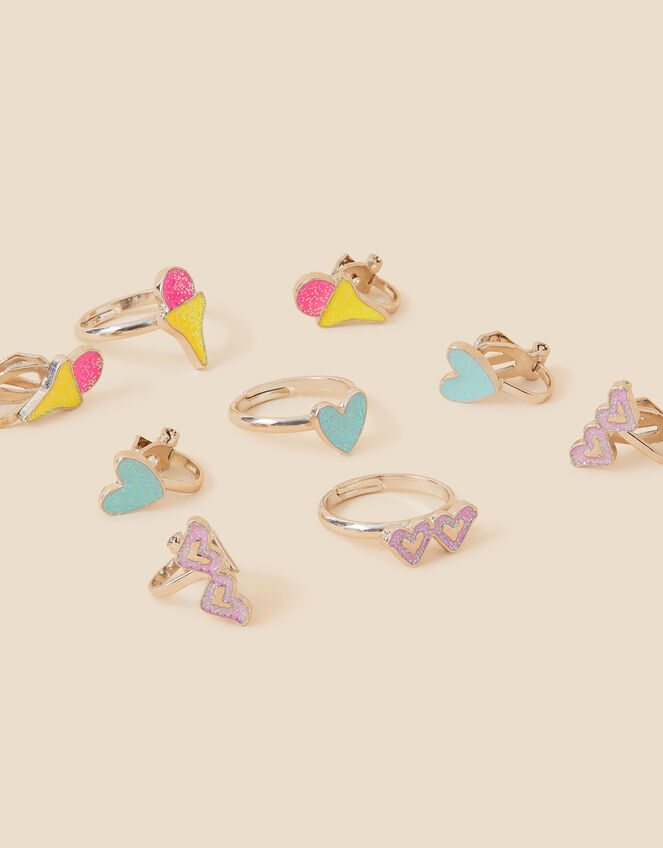 Girls Funshine Clip-On Earrings and Rings 6 Pack, , large