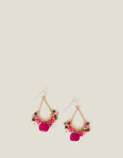 Teardrop Pom-Pom Earrings, , large