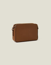 Suedette Classic Crossbody Bag, Tan (TAN), large