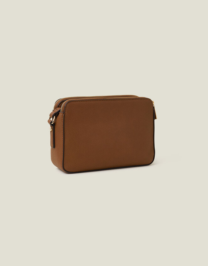 Suedette Classic Crossbody Bag, Tan (TAN), large