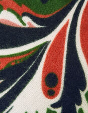 Paisley Print Blanket Scarf, , large