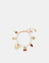 Pearl Beaded Charm Bracelet, , large