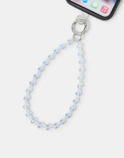 Beaded Wrist Phone Strap, Blue (BLUE), large