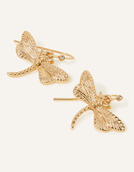 Dragonfly Short Drop Earrings, , large