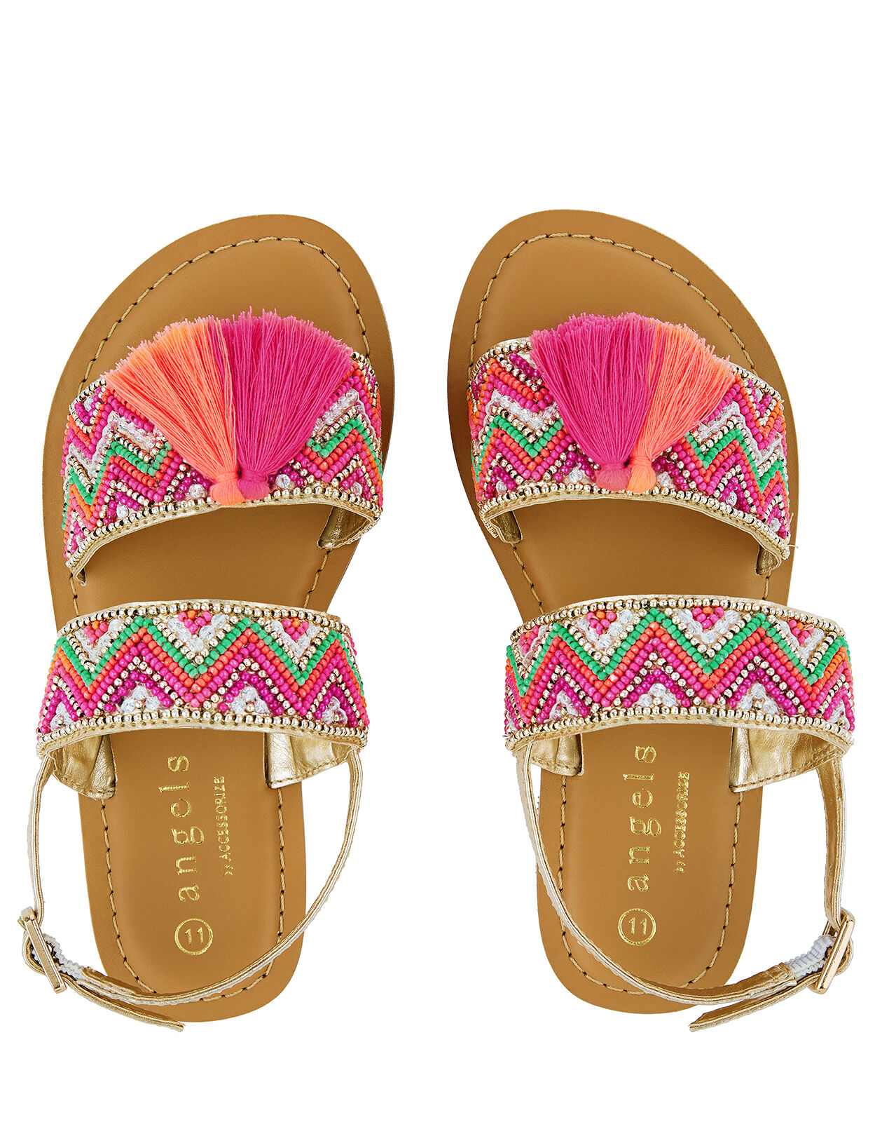 Pink tassel sandals on sale